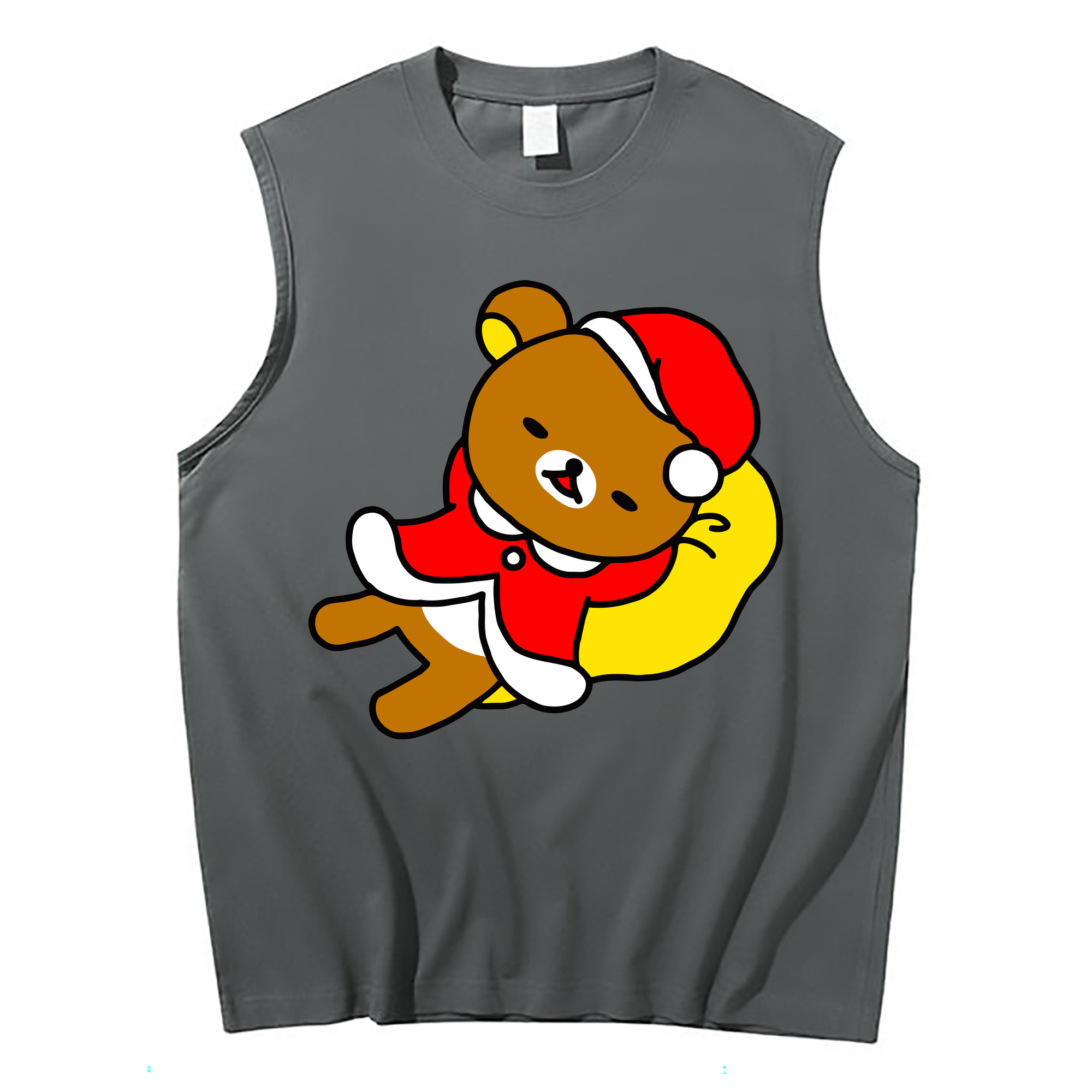 （画像用） リラックマ リラックマ キイロイトリ Rilakkuma Korilakkuma Kiiroitori コットン100％タンクトップ（フロントプリント）